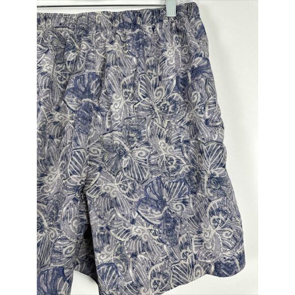 Vintage Columbia Large Purple Floral Printed Shorts Belted - Picture 10 of 15